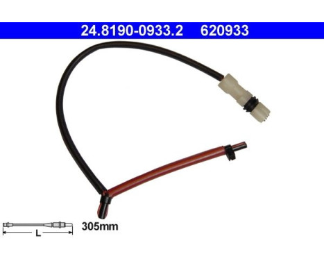 Warning Contact, brake pad wear 24.8190-0933.2 ATE