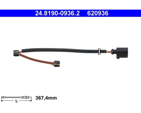 Warning Contact, brake pad wear 24.8190-0936.2 ATE