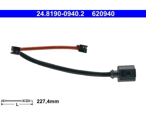 Warning Contact, brake pad wear 24.8190-0940.2 ATE