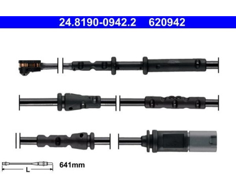 Warning Contact, brake pad wear 24.8190-0942.2 ATE