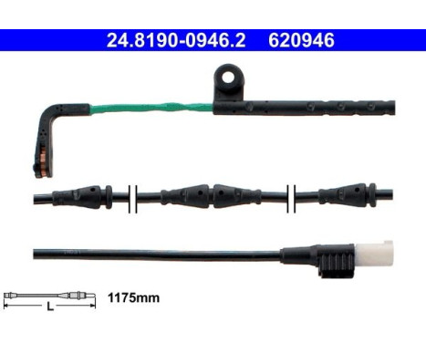 Warning Contact, brake pad wear 24.8190-0946.2 ATE