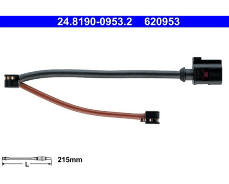 Warning Contact, brake pad wear 24.8190-0953.2 ATE