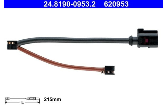 Warning Contact, brake pad wear 24.8190-0953.2 ATE