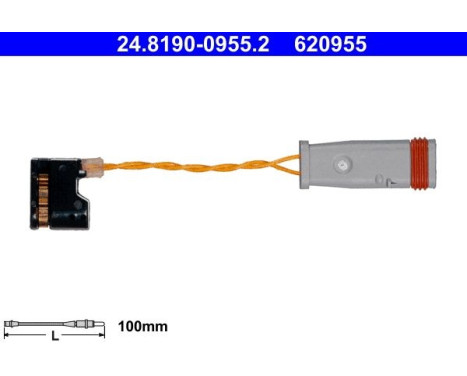 Warning Contact, brake pad wear 24.8190-0955.2 ATE