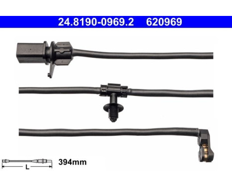 Warning Contact, brake pad wear 24.8190-0969.2 ATE