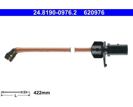 Warning Contact, brake pad wear 24.8190-0976.2 ATE