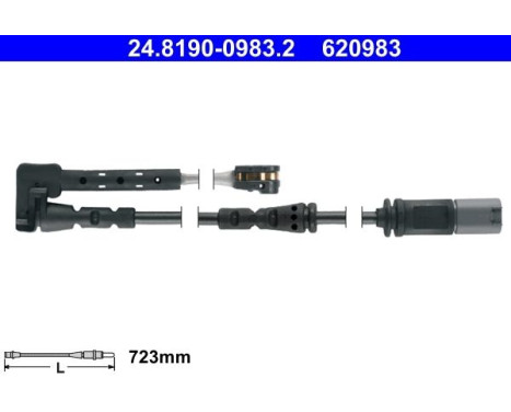 Warning Contact, brake pad wear 24.8190-0983.2 ATE