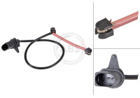 Warning Contact, brake pad wear 39910 ABS