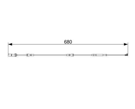 Warning Contact, brake pad wear AP1035 Bosch, Image 5