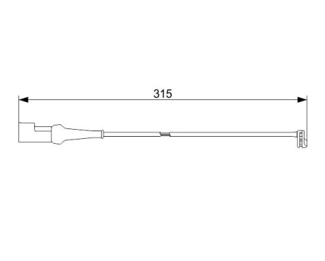 Warning Contact, brake pad wear AP1039 Bosch, Image 5