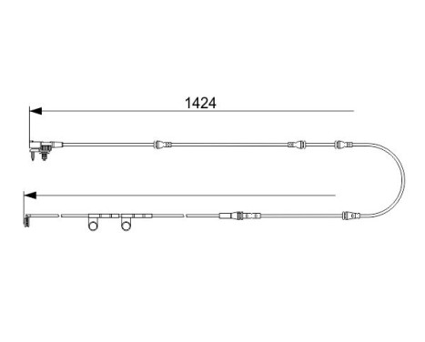 Warning Contact, brake pad wear AP1048 Bosch, Image 5