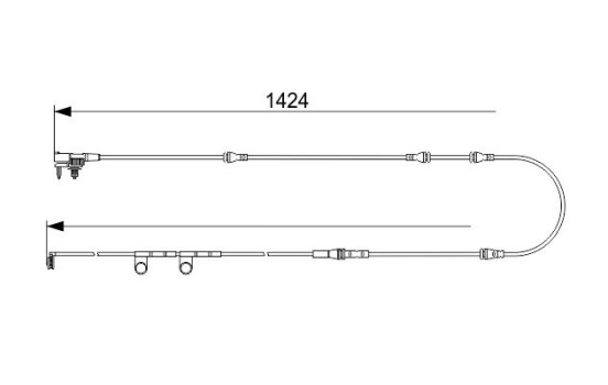 Warning Contact, brake pad wear AP1048 Bosch, Image 5