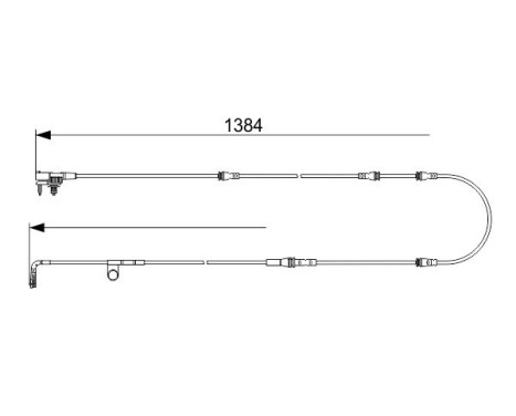 Warning Contact, brake pad wear AP1049 Bosch, Image 5