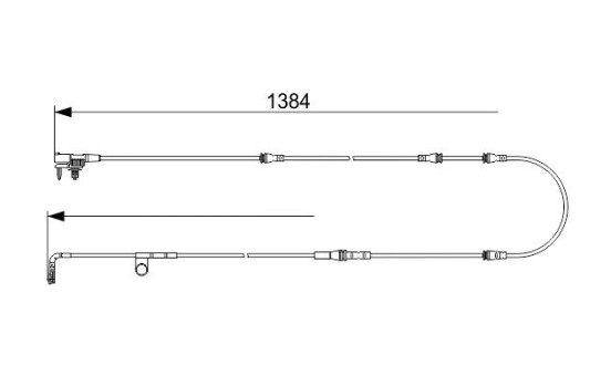 Warning Contact, brake pad wear AP1049 Bosch