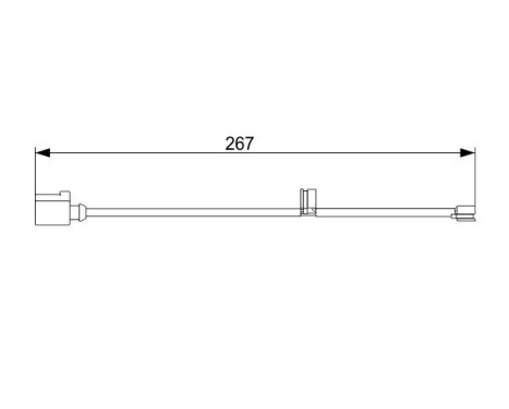 Warning Contact, brake pad wear AP1053 Bosch, Image 5