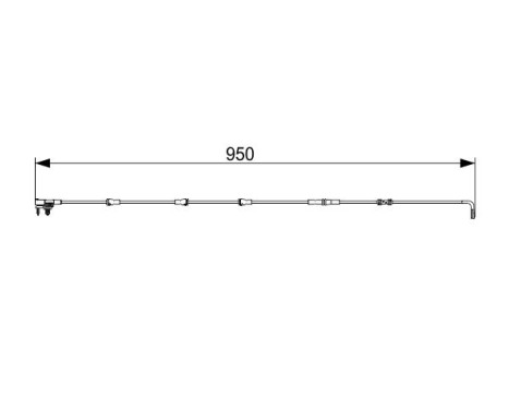 Warning Contact, brake pad wear AP1057 Bosch, Image 5