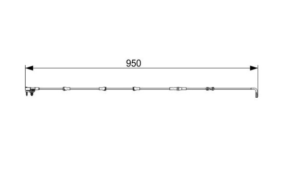 Warning Contact, brake pad wear AP1057 Bosch