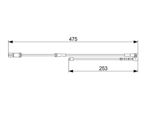 Warning Contact, brake pad wear AP1586 Bosch, Image 5