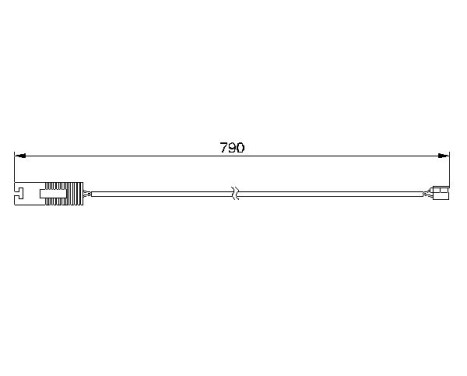 Warning Contact, brake pad wear AP184 Bosch, Image 2