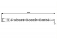 Warning Contact, brake pad wear AP187 Bosch