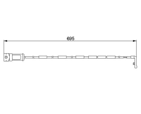 Warning Contact, brake pad wear AP187 Bosch, Image 2