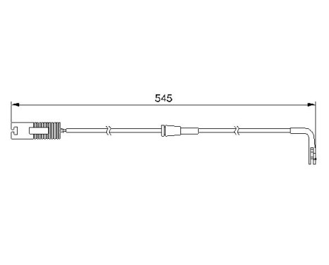 Warning Contact, brake pad wear AP195 Bosch, Image 6