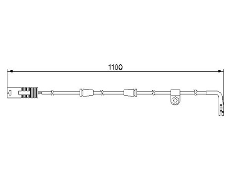 Warning Contact, brake pad wear AP197 Bosch, Image 2