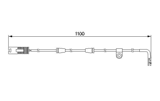 Warning Contact, brake pad wear AP197 Bosch, Image 2