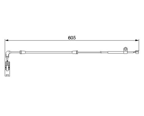 Warning Contact, brake pad wear AP198 Bosch, Image 7