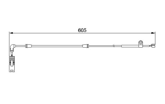 Warning Contact, brake pad wear AP198 Bosch, Image 3