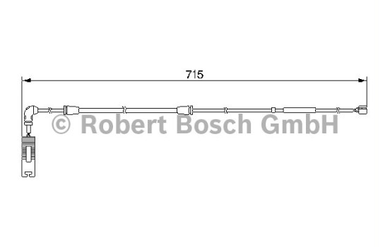 Warning Contact, brake pad wear AP201 Bosch