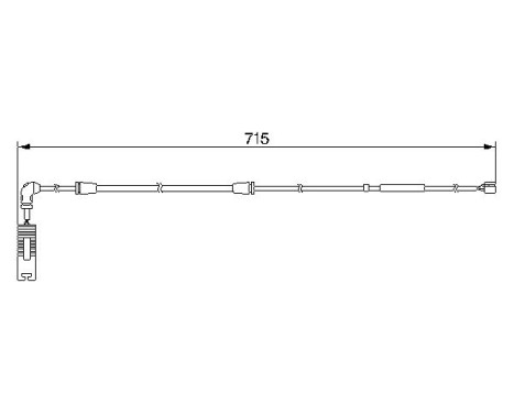 Warning Contact, brake pad wear AP201 Bosch, Image 6