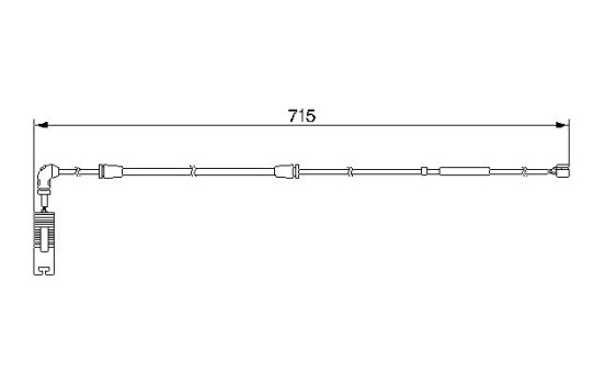 Warning Contact, brake pad wear AP201 Bosch, Image 6