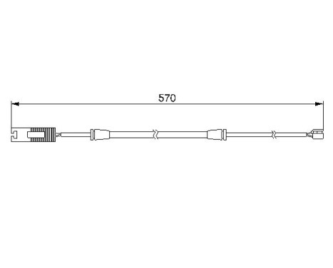 Warning Contact, brake pad wear AP206 Bosch, Image 2