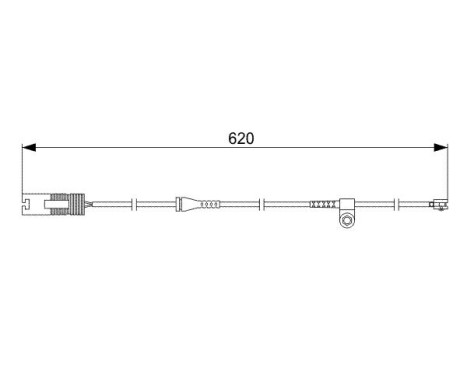 Warning Contact, brake pad wear AP207 Bosch, Image 6