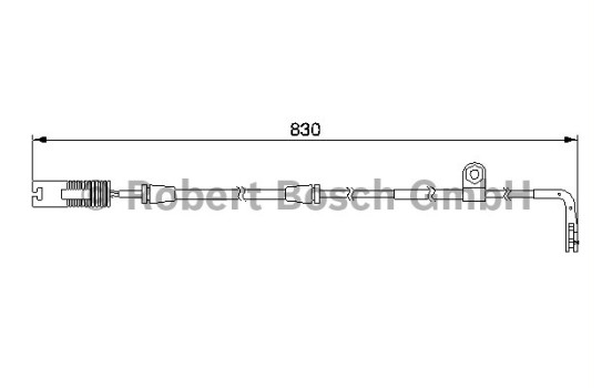 Warning Contact, brake pad wear AP210 Bosch, Image 2