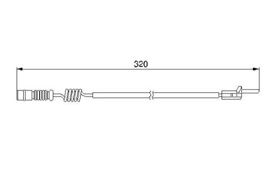Warning Contact, brake pad wear AP214 Bosch, Image 2