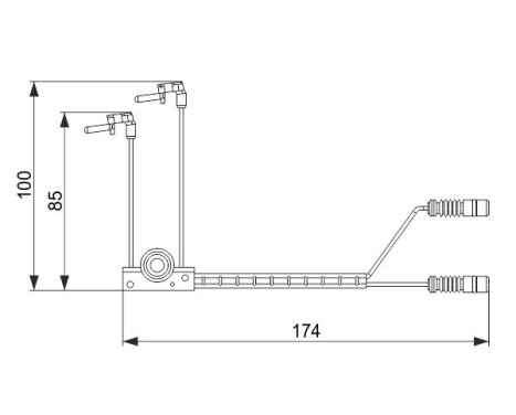 Warning Contact, brake pad wear AP216 Bosch