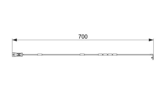 Warning Contact, brake pad wear AP222 Bosch