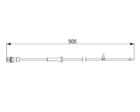 Warning Contact, brake pad wear AP242 Bosch