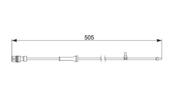 Warning Contact, brake pad wear AP242 Bosch