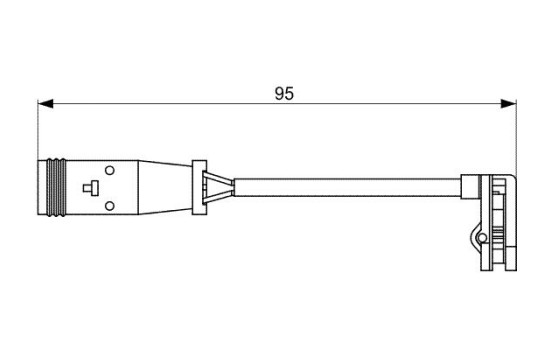 Warning Contact, brake pad wear AP308 Bosch, Image 3