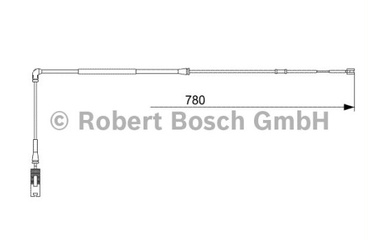 Warning Contact, brake pad wear AP380 Bosch