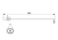 Warning Contact, brake pad wear AP605 Bosch