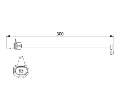 Warning Contact, brake pad wear AP605 Bosch