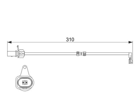 Warning Contact, brake pad wear AP606 Bosch