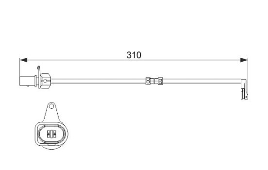 Warning Contact, brake pad wear AP606 Bosch