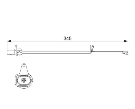 Warning Contact, brake pad wear AP607 Bosch