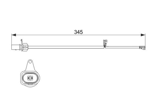 Warning Contact, brake pad wear AP607 Bosch