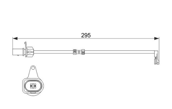 Warning Contact, brake pad wear AP608 Bosch
